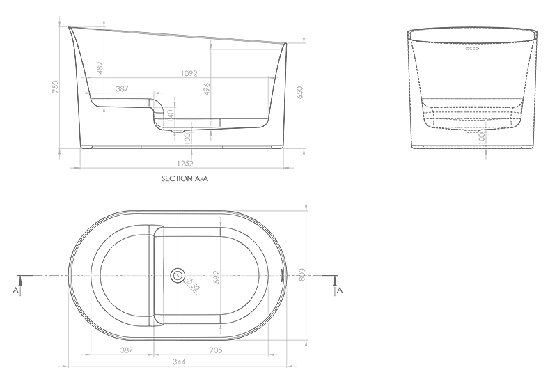 Sit technical drawing