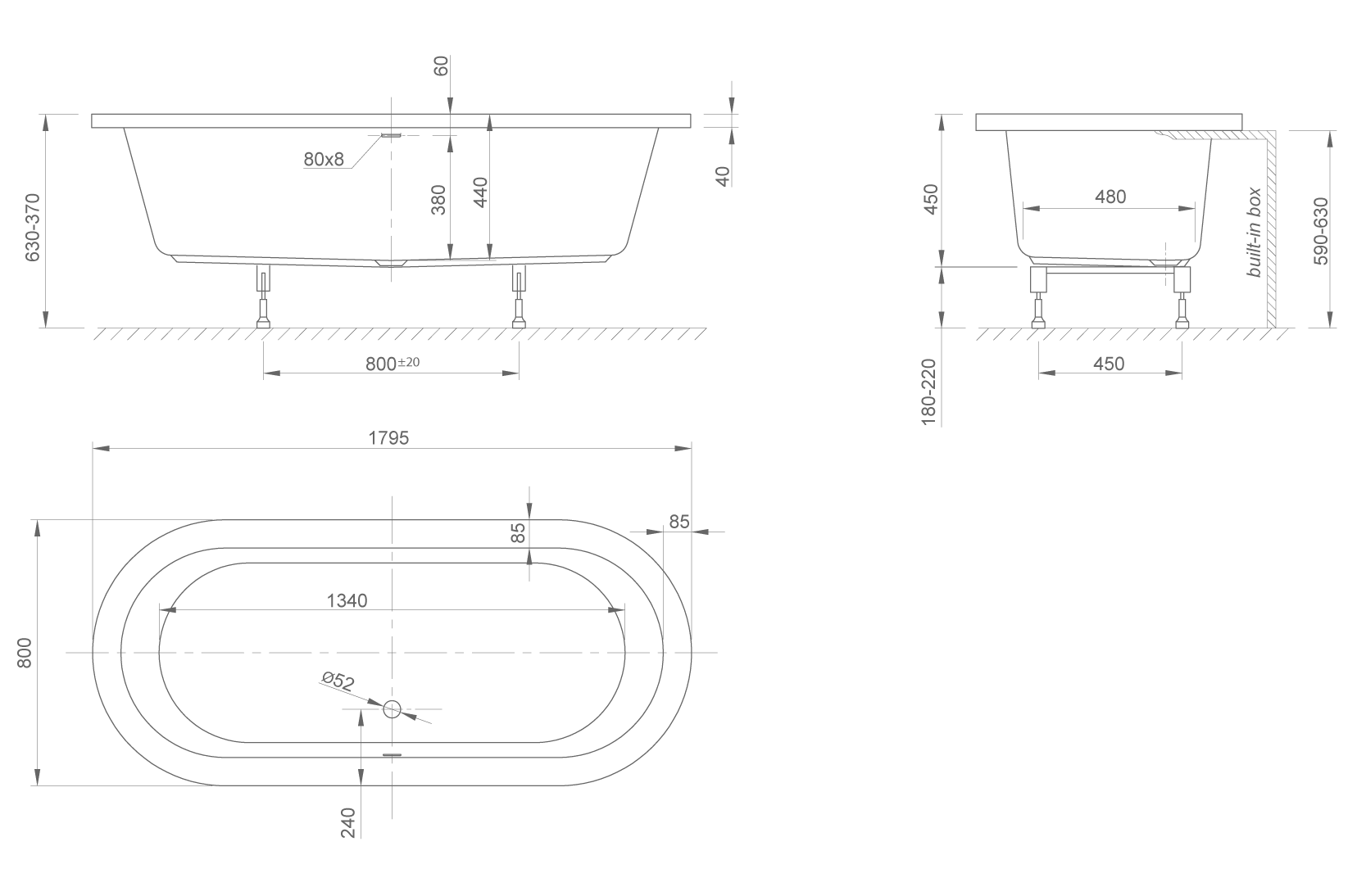 cool Fit technical drawing