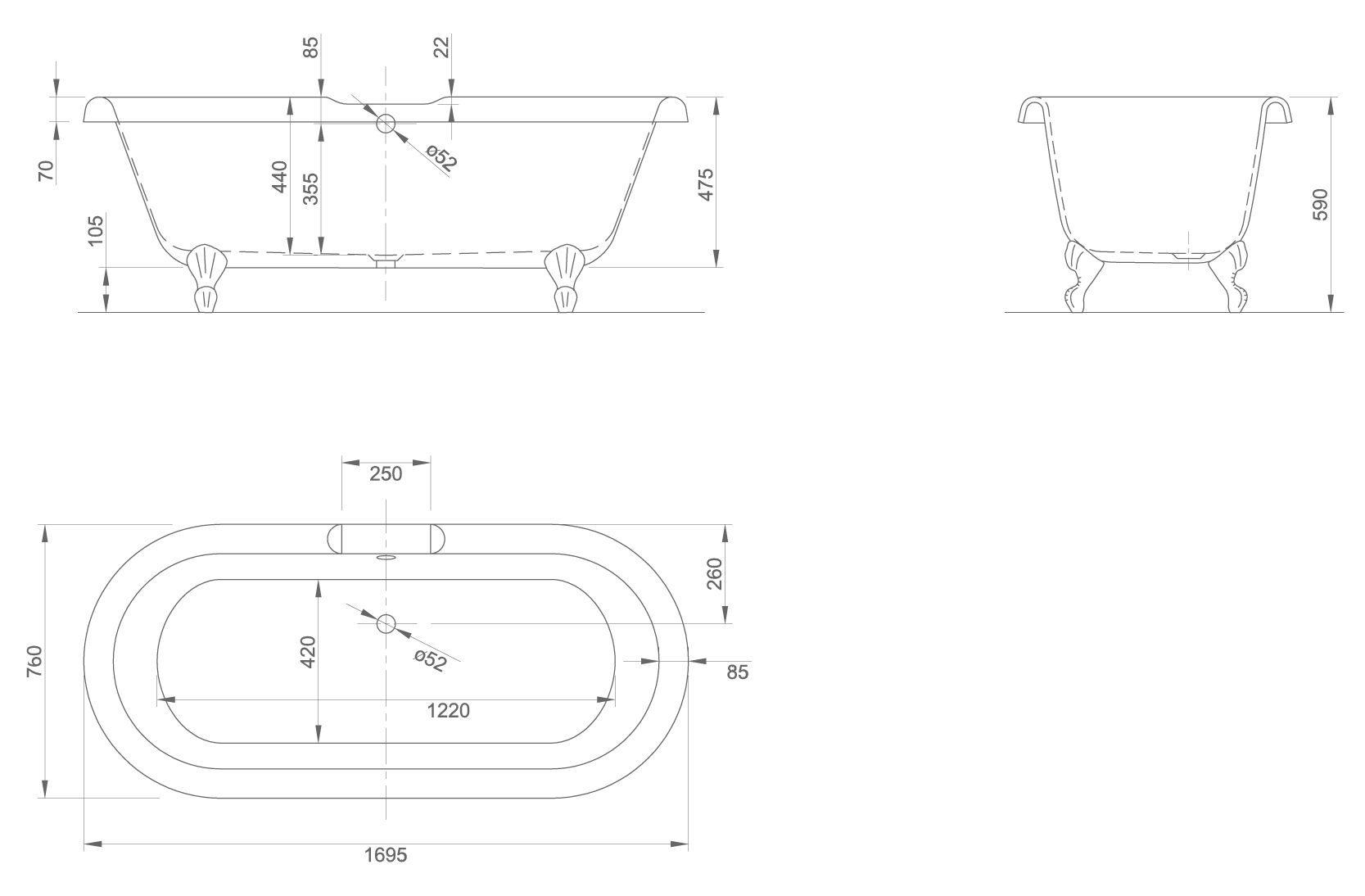 Edwardian technische Zeichnung