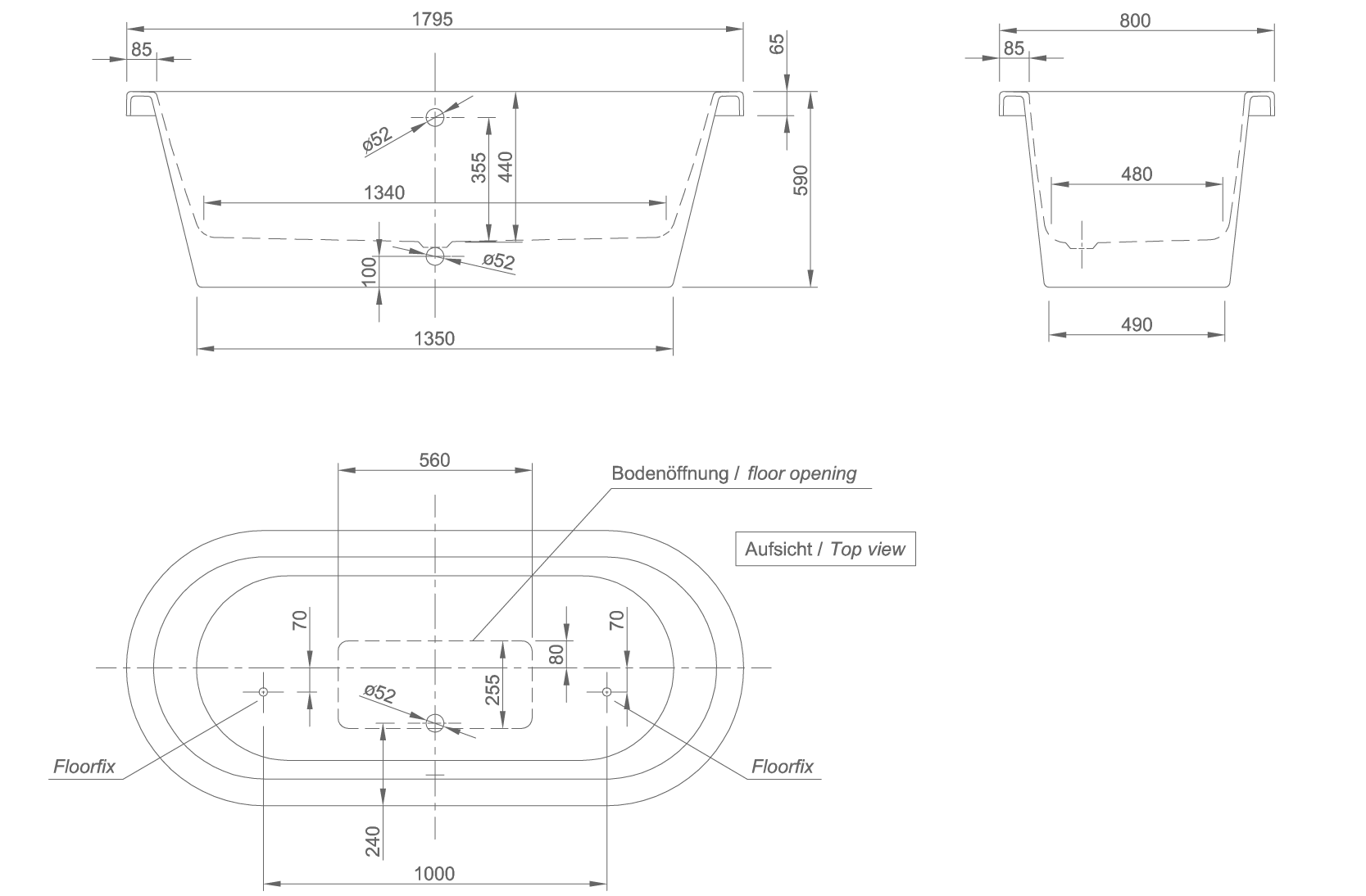 loft technische Zeichnung