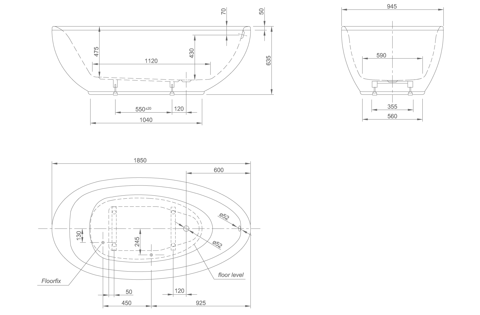 Lounge technical drawing Lounge technical drawing