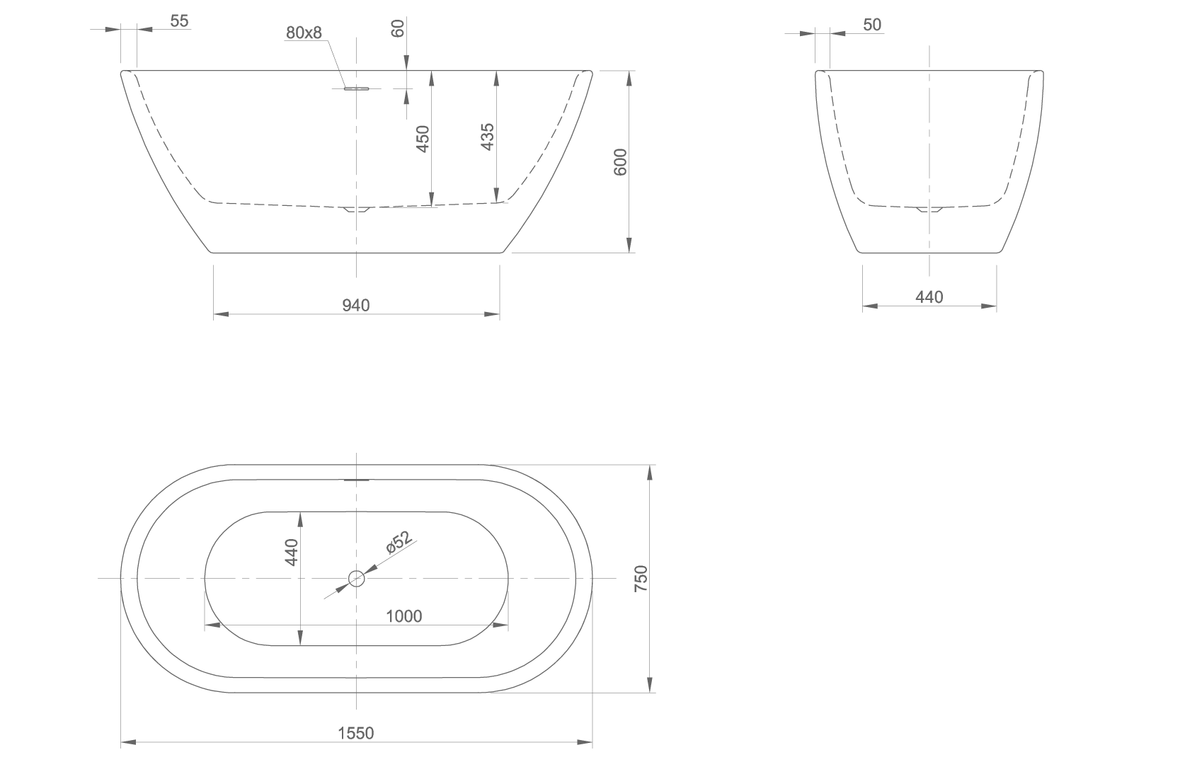 Form XS technische Zeichnung