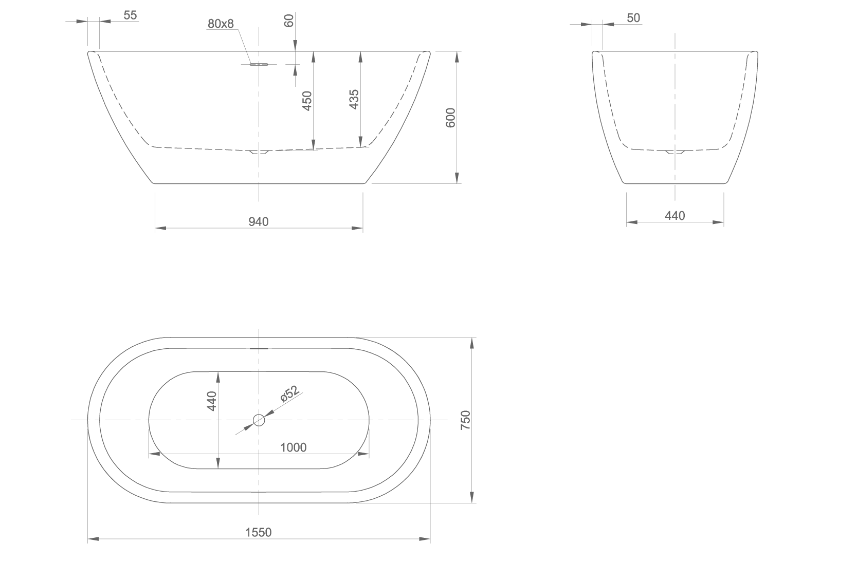 Form XS technical drawing Form XS technical drawing