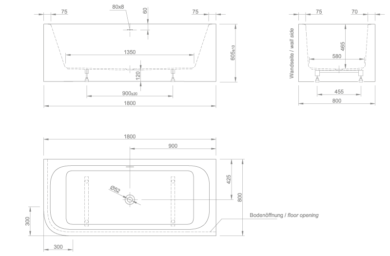 wall technical drawing