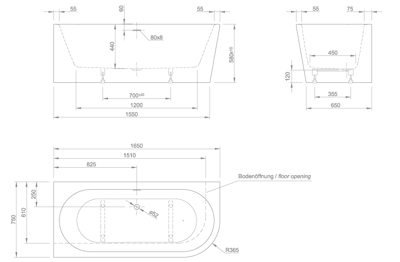 wall_xs_R_slot_tech wall technical drawing